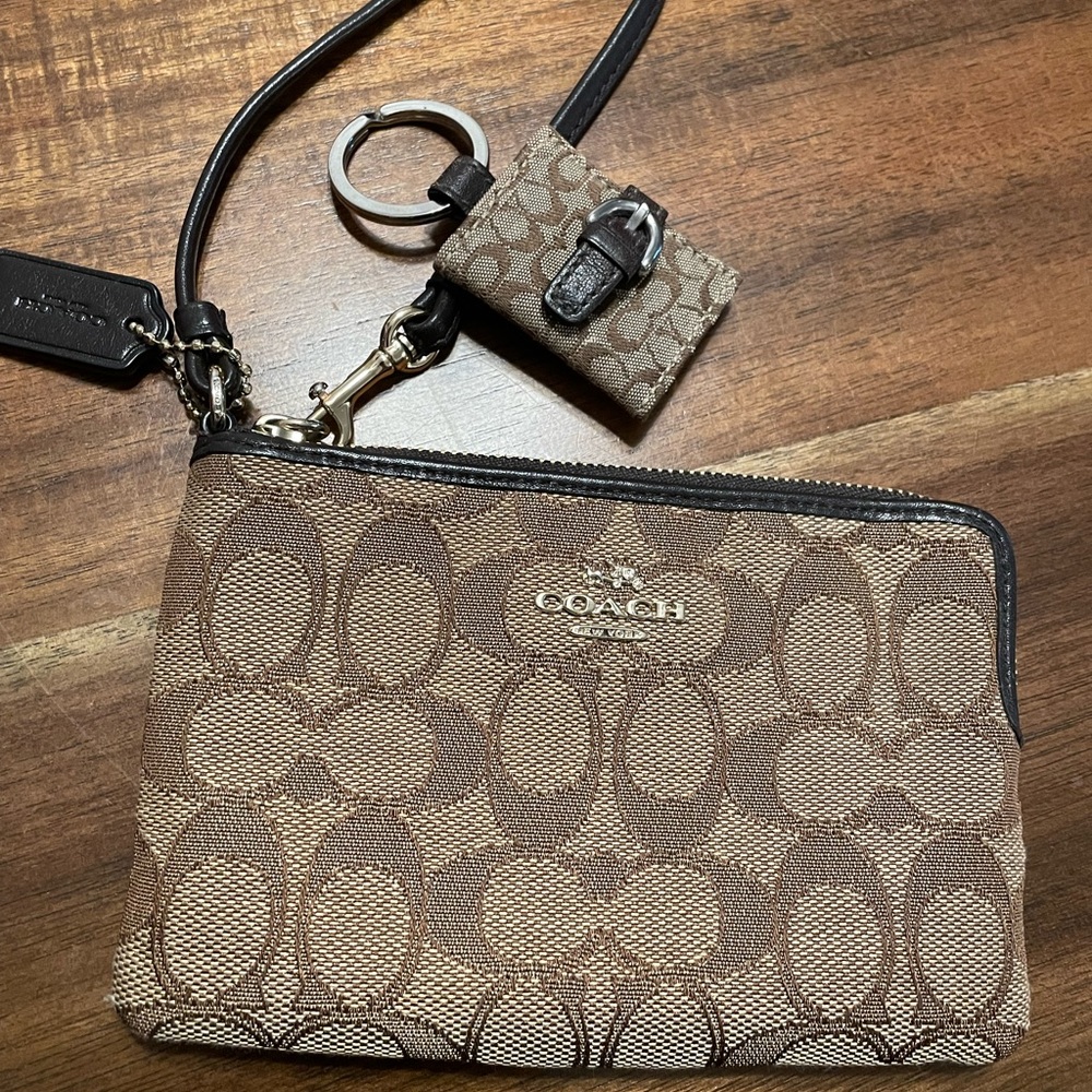Coach Wristlet and Photo Keychain